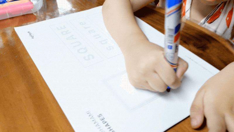 유아 도형 따라그리기 activity - circle square triangle